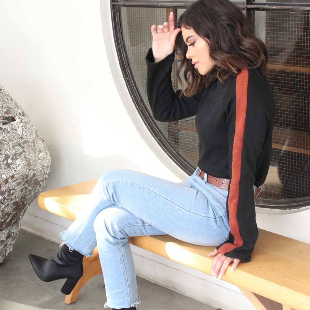 Brown Striped Top